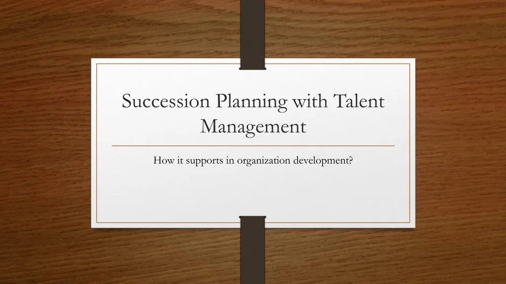 succession planning with talent management