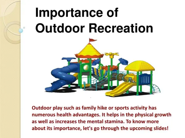 Importance of Outdoor Recreation