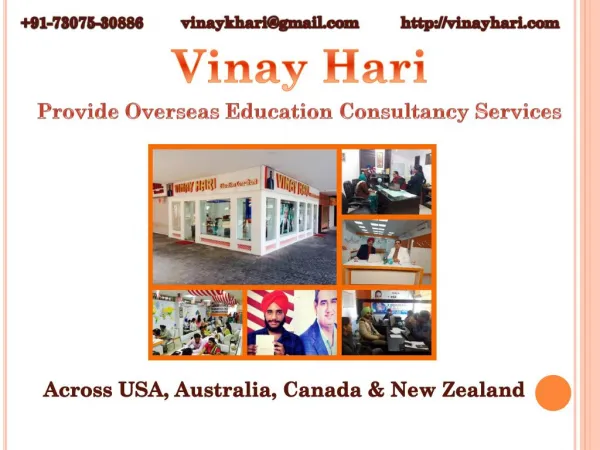 Need Consultation for Canada Student Visa? Get in Touch With Vinay Hari