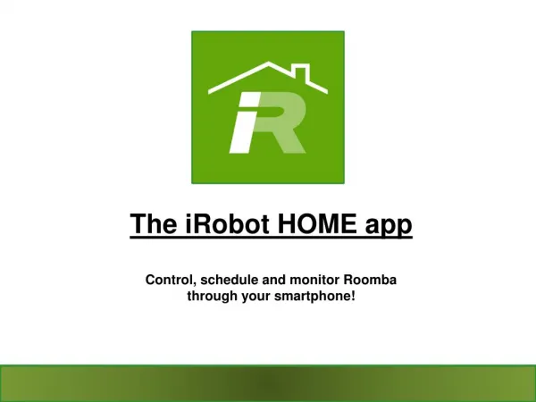 Features of the iRobot HOME App