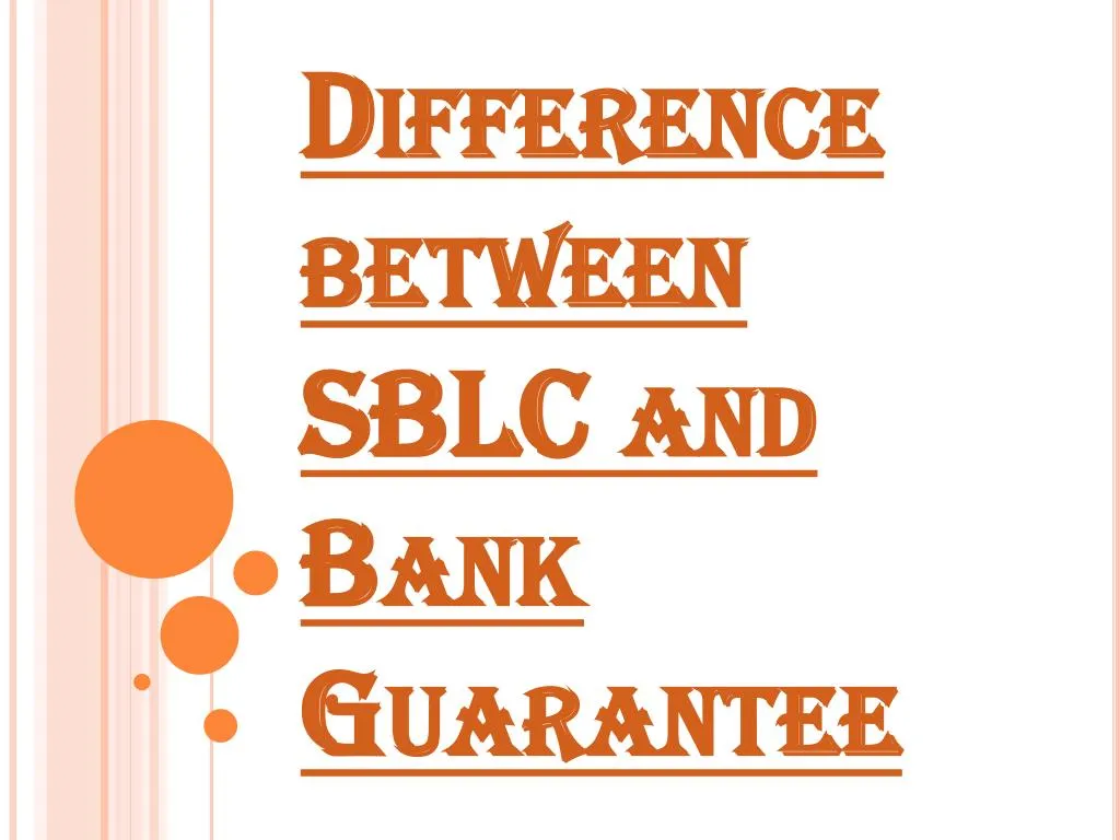 difference between sblc and bank guarantee