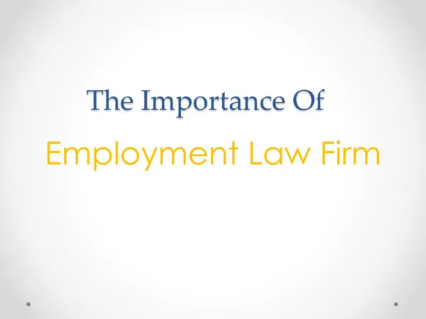 The Importance of Employment Law Firm