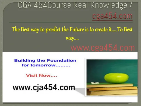 CGA 454Course Real Knowledge / cga454.com
