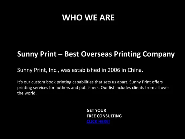 Printing in China - Sunnyprintco
