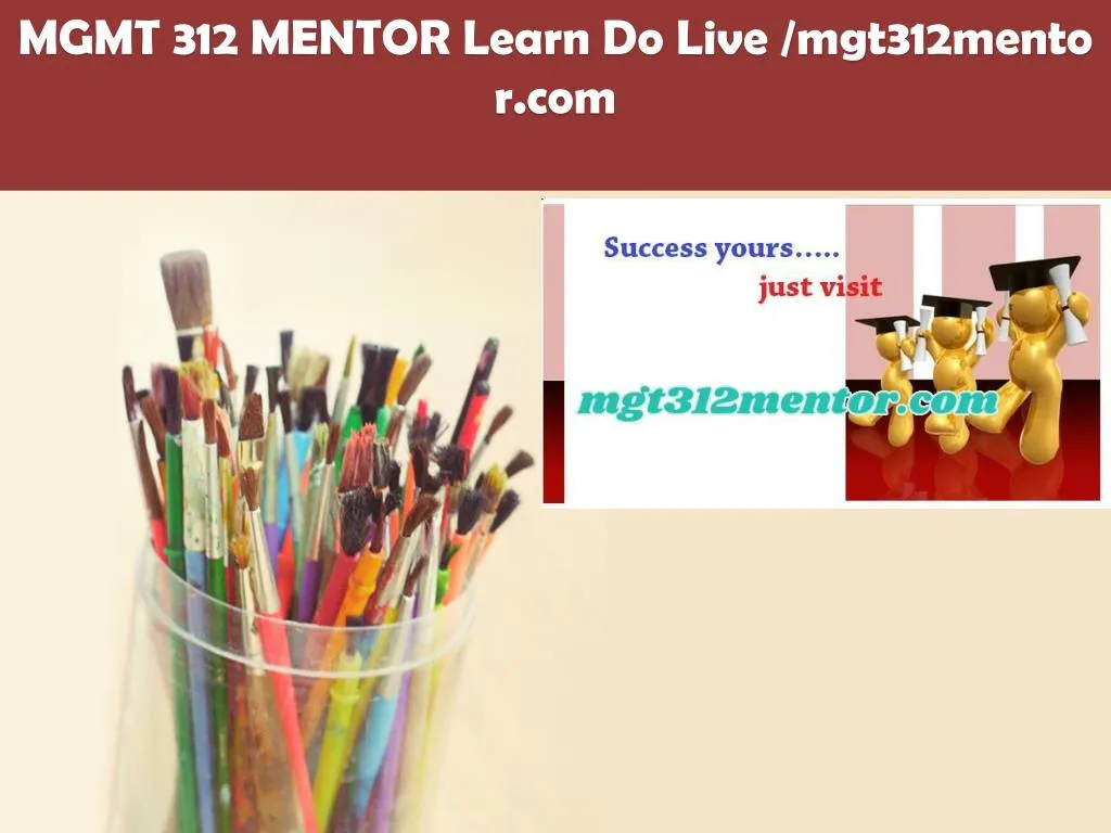 mgmt 312 mentor learn do live mgt312mentor com