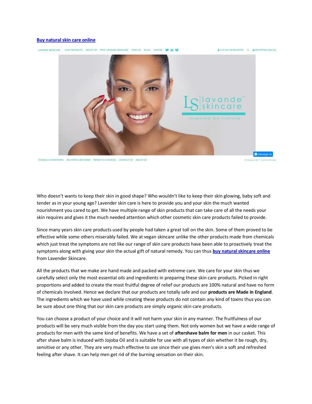 buy natural skin care online