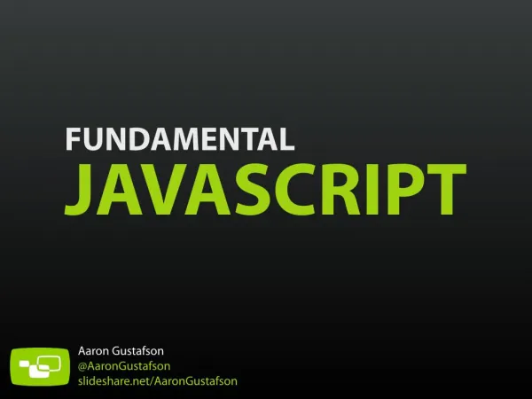 Fundamental JavaScript [UTC, March 2014]