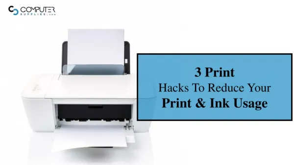 Here's How You Can Reduce Paper & Ink Usage