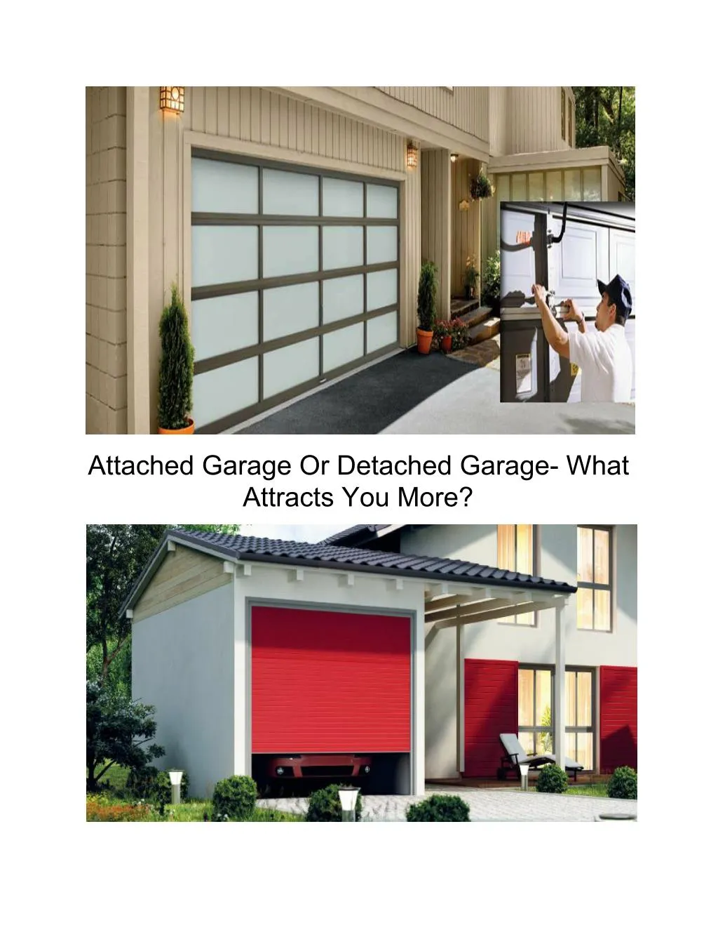 attached garage or detached garage what attracts