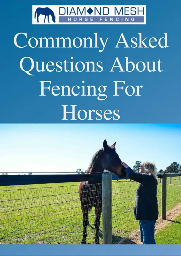 Commonly Asked Questions About Fencing For Horses