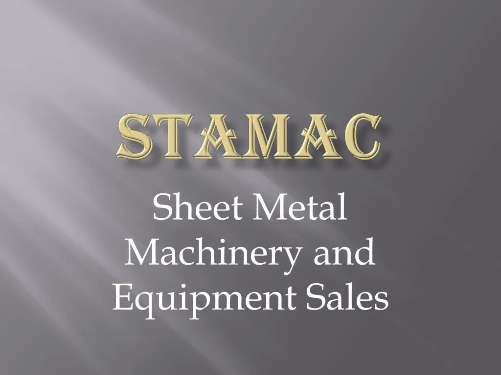sheet metal machinery and equipment sales
