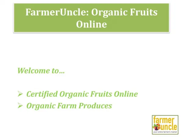 Buy Organic Fruits Online in Gurgaon, Delhi - FarmerUncle
