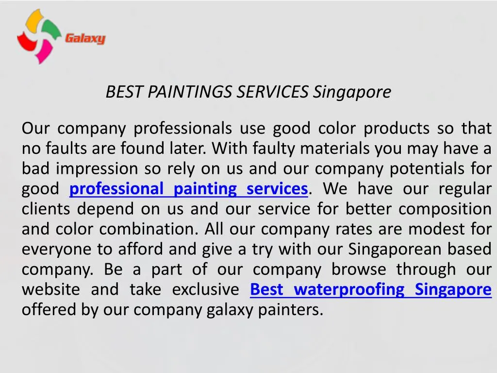 best paintings services singapore