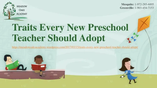 Traits Every New Preschool Teacher Should Adopt