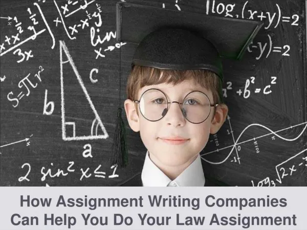 How Assignment Writing Companies Can Help You Do Your Law Assignment