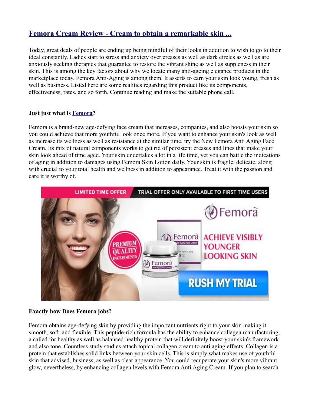 femora cream review cream to obtain a remarkable