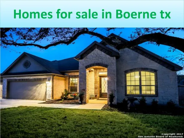 Homes for sale in Boerne tx