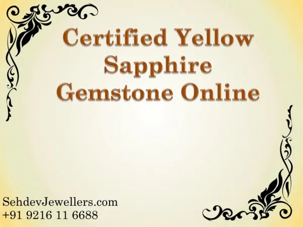 Certified Yellow Sapphire Gemstone Online