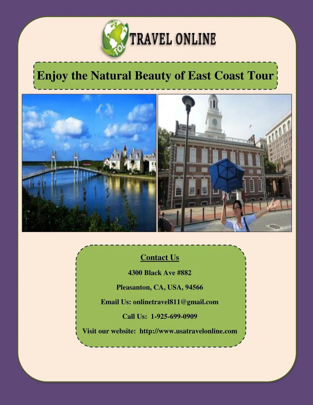 enjoy the natural beauty of east coast tour