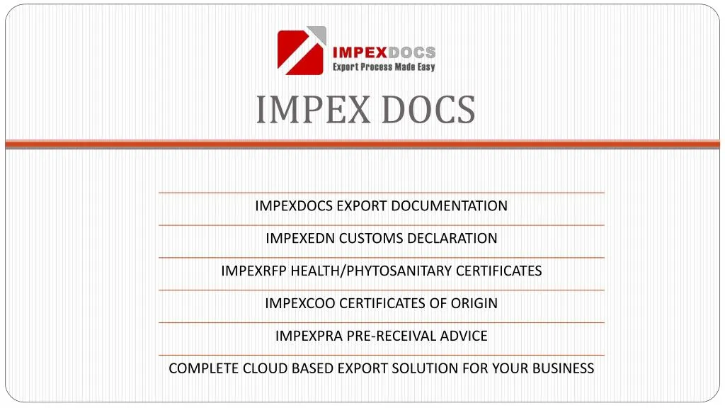 impex docs