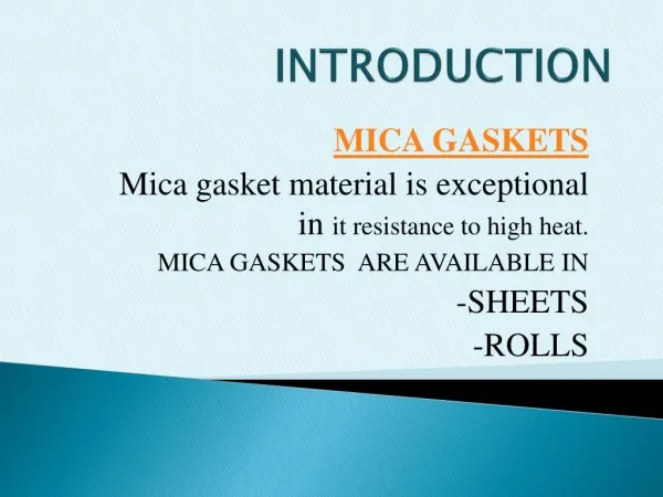 Mica Gasket Sheet Produced by Axim Mica