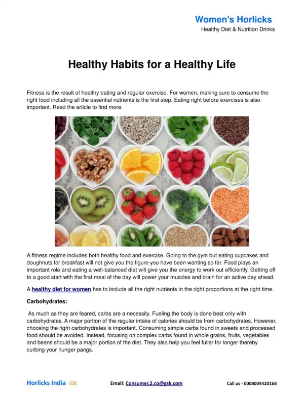 Healthy Habits for a Healthy Life