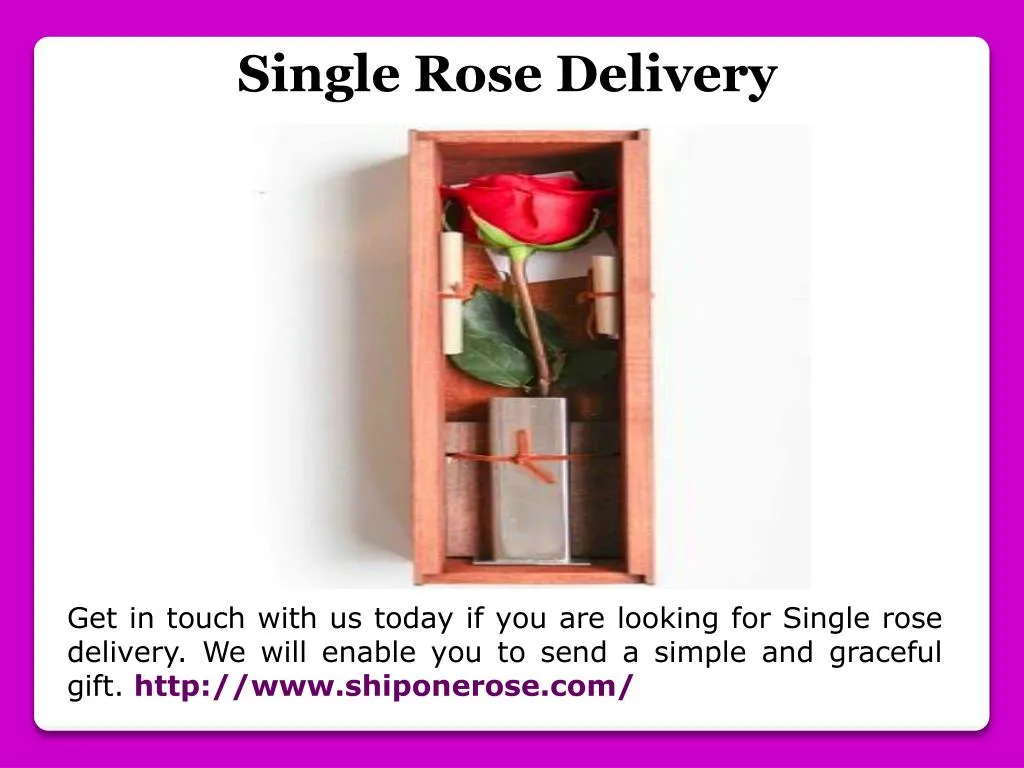 single rose delivery