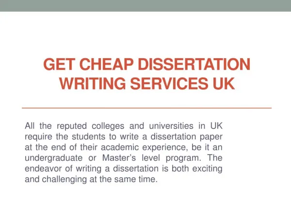 Cheap Dissertation Help