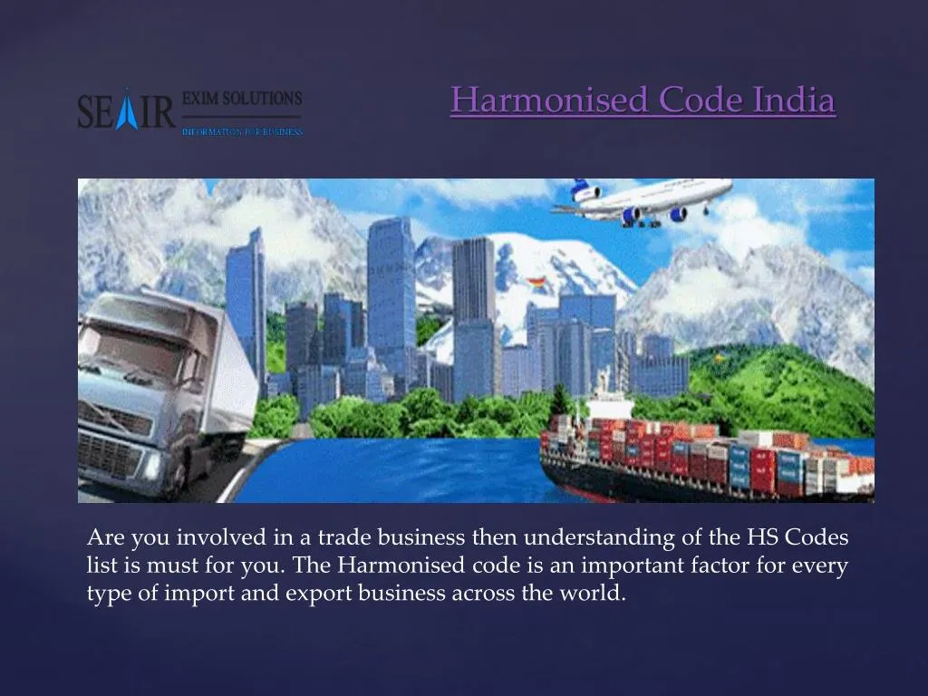 harmonised code india