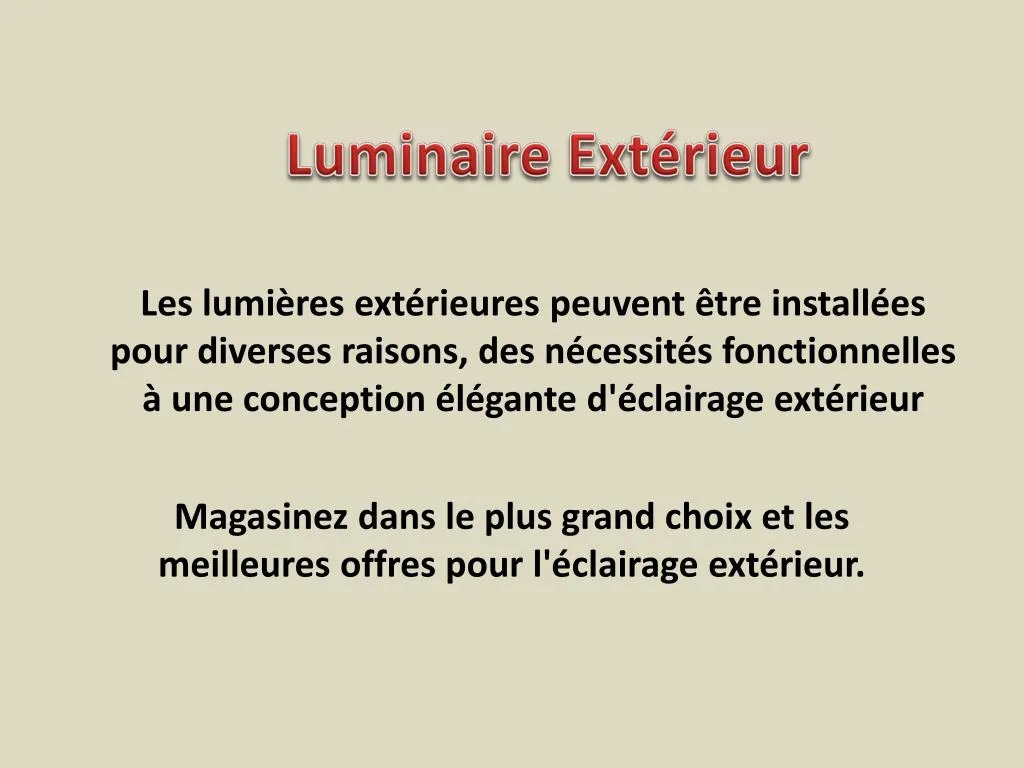 luminaire ext rieur