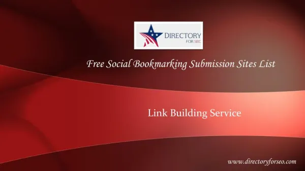 Free social bookmarking sites list with high PR
