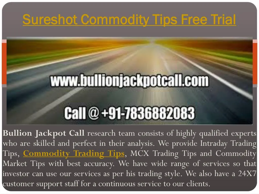 sureshot commodity tips free trial