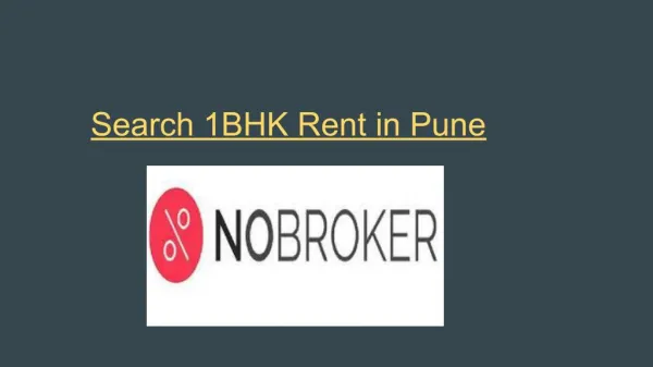 1 BHK on Rent in Pune without Broker