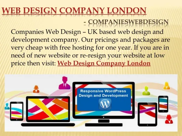WEB DESIGN COMPANY LONDON - COMPANIES WEB DESIGN