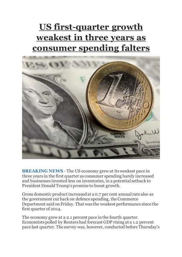 US first-quarter growth weakest in three years as consumer spending falters.pdf
