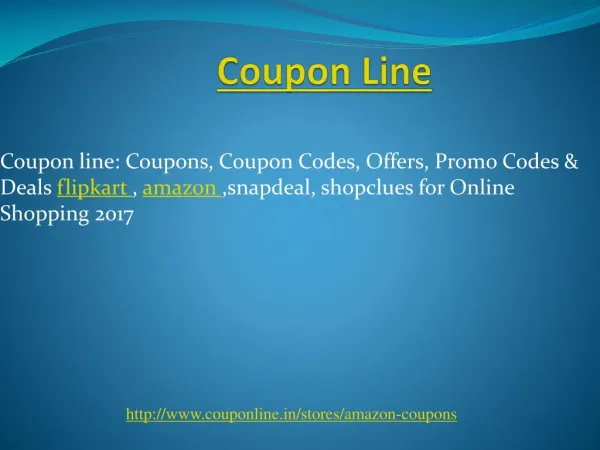 Amazon Coupon Code, Promo code For all Online Shopping | Couponline