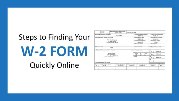 Steps to Finding Your W-2 Form Quickly Online