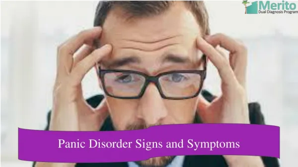 Panic disorder signs and symptoms