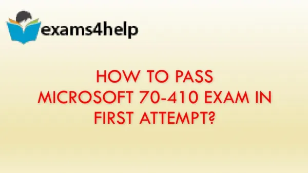 70-410 Questions Answers with 70-410 PDF Dumps