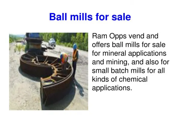 Ball mills for sale