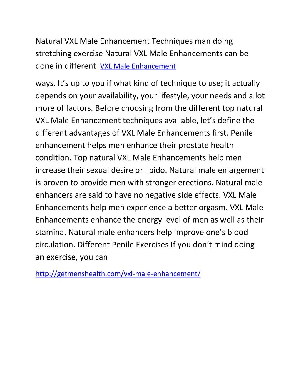 natural vxl male enhancement techniques man doing