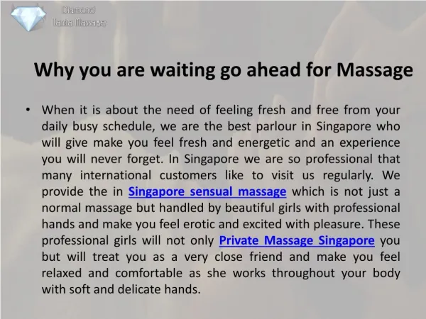 Why you are waiting go ahead for massage