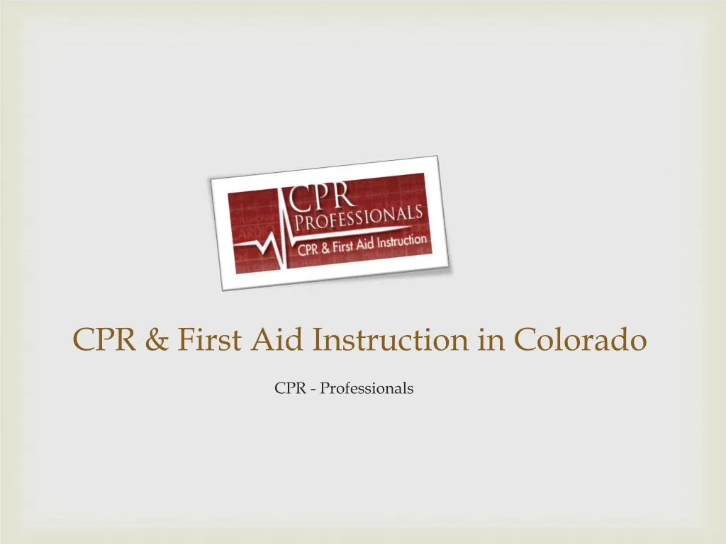 cpr first aid instruction in colorado