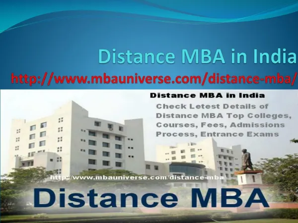 Distance MBA: Check All Details
