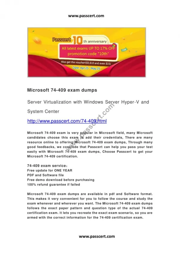 Microsoft 74-409 exam dumps