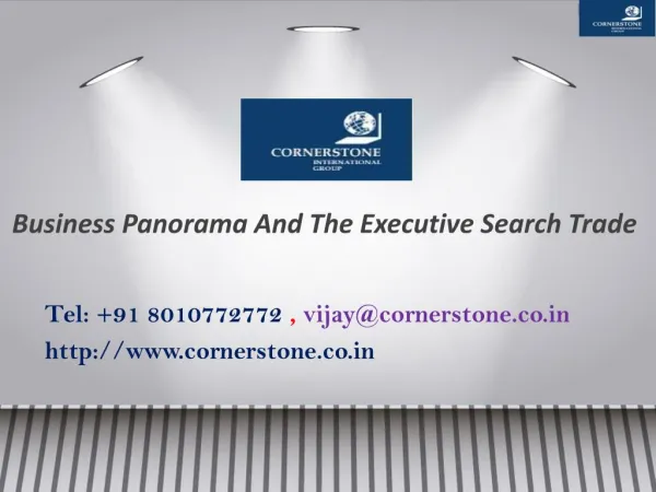 Business Panorama And The Executive Search Trade