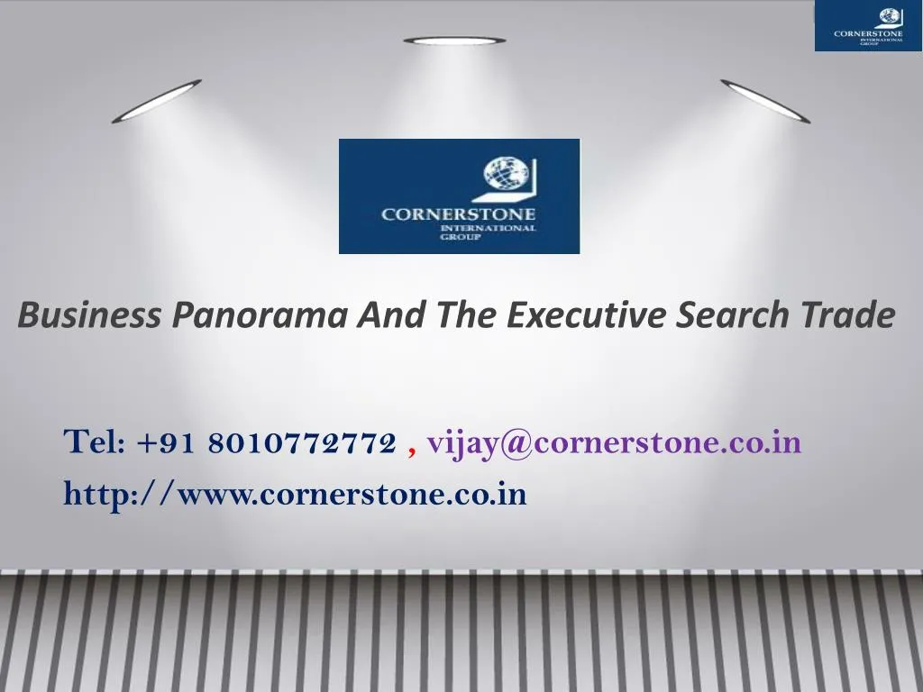 business panorama and the executive search trade