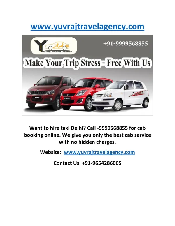 Cab Booking Online Delhi