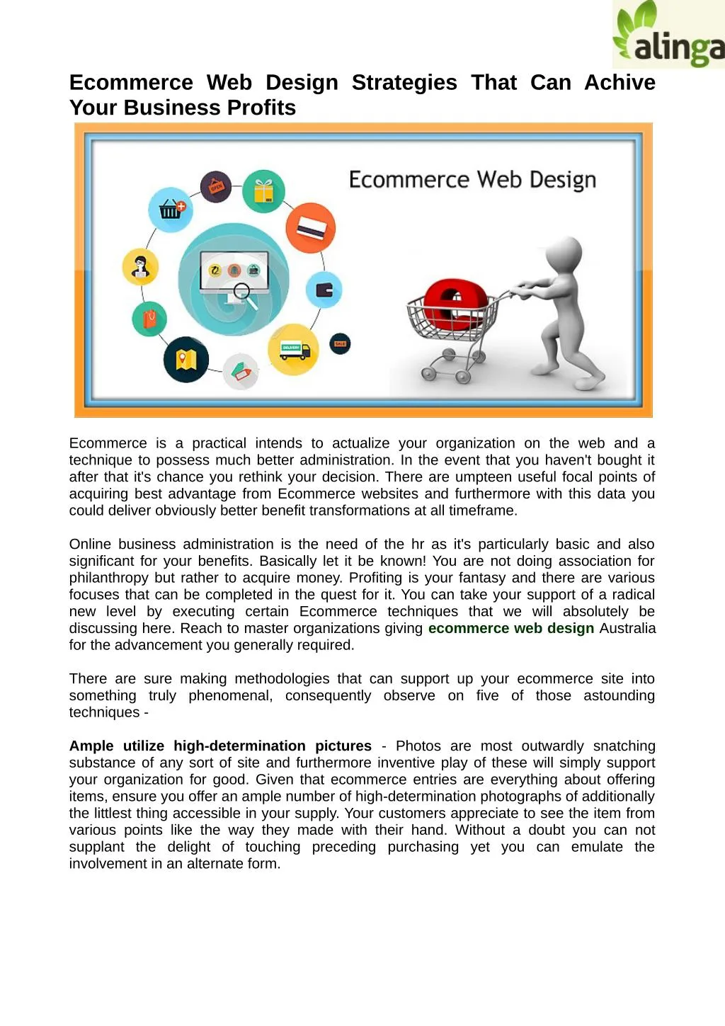 ecommerce web design strategies that can achive