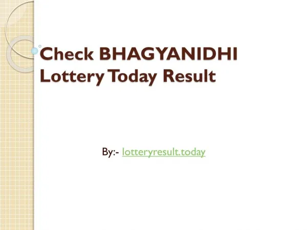 How to Check Bhagyanidhi Lottery Result